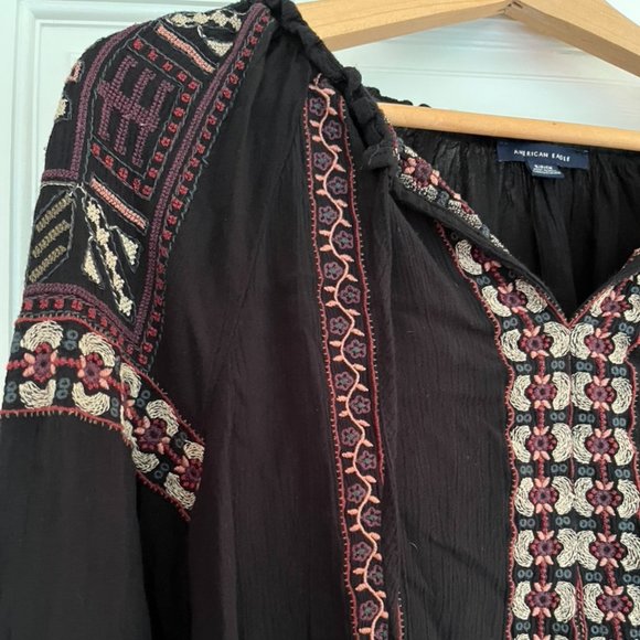 American Eagle Embroidered Blouse - S - Picture 2 of 11